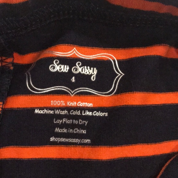 💙Sew Sassy leggings size 4🧡 - Picture 4 of 4